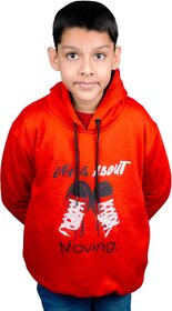 kid's Boy's Winter Red Hoodie Sweatshirts