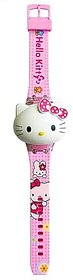 OKU 1 Digital Girl's Watch Cat Character Multicolored Glowing Light and Musical Watch  Unique Cute Cartoon Character on Strap  Soft Silicone Strap  for Age 3-12 Year Kids