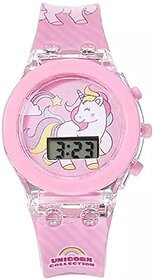 Mashoor Party Maker Hello Kitty Led Glowing Digital Watch For Girls With Music And Light KidsSilicone Dial ColorMulticolorBand Color-Pink