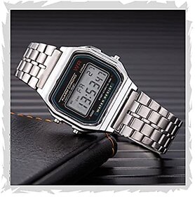 Acnosxc2xae Premium Brand Digital 4 Colours Square Dial Unisex Wrist Watch for Men Women Pack of 1 (WR)