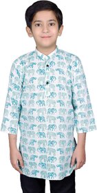 Boy's Elephant Printed Kurta