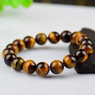 Tigers Eye Bracelet Natural Beads for Spiritual and Style Astrological Purpose Comfortable Elastic Fit for Men Women Tigers Eye Bracelet Natural Beads for Spiritual and Style Astrological Purpose Comfortable Elastic Fit for Men Women