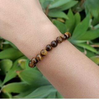 Tigers Eye Bracelet Natural Beads for Spiritual and Style Astrological Purpose Comfortable Elastic Fit for Men Women Tigers Eye Bracelet Natural Beads for Spiritual and Style Astrological Purpose Comfortable Elastic Fit for Men Women