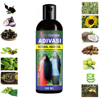 Pink Charm Adivasi Herbal Oil Hair Growth Oil Pack of 1 (100ML) Pink Charm Adivasi Herbal Oil Hair Growth Oil Pack of 1 (100ML)