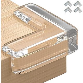 Godworks Table, Bad Corner Protector, Baby Safety, Proofing, V Shape Silicon Corner 8 Pcs  (Transparent)