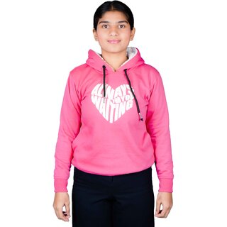                       Heart Printed Hooded For Girl's                                              