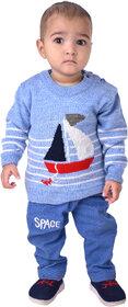 Kid Kupboard Cotton Baby Girls Sweatshirt, Light Blue, Full-Sleeves, 2-3 Years KIDS7012