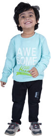 Kid Kupboard Cotton Baby Girls Sweatshirt, Light Blue, Full-Sleeves, 4-5 Years KIDS7028