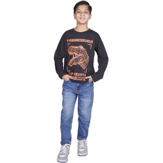                       Kid Kupboard Cotton Boys Sweatshirt, Dark Black, Full-Sleeves, 11-12 Years KIDS6998                                              