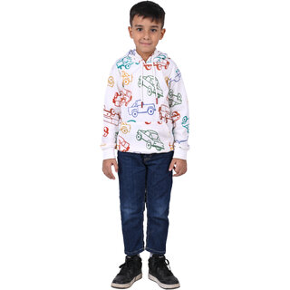                       Kid Kupboard Cotton Boys Sweatshirt, Light White, Full-Sleeves, 8-9 Years KIDS7000                                              