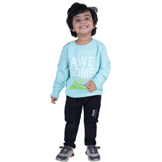 Kid Kupboard Cotton Baby Girls Sweatshirt, Light Blue, Full-Sleeves, 4-5 Years KIDS7028
