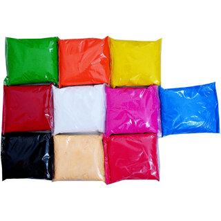 Rangoli Colors Powder for Floor Decorations, Pack of 10, Rangoli Colors for Diwali, Navaratri, Pongal, Puja Mandir