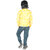 Kid Kupboard Cotton Girls Sweatshirt, Yellow/White, Full-Sleeves, 8-9 Years KIDS7030