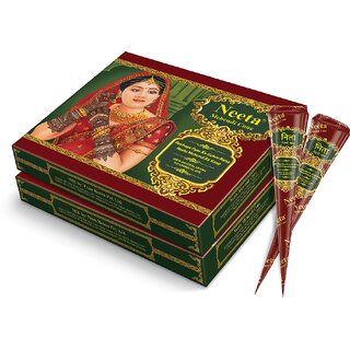 Neeta Mehendi Cone Henna Temporary Tettoo Mehendi (Pack of 24 Pcs)
