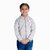 Kids Striped Hooded Jacket, Grey and White