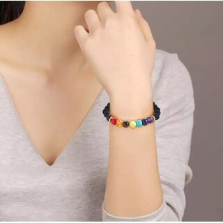 Seven Chakra Beads Bracelet with Natural Beads for Energy of 7 Chakra Planet for Men and Women Seven Chakra Beads Bracelet with Natural Beads for Energy of 7 Chakra Planet for Men and Women