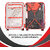 Timus Sunlite 58cm Small Hard-Sided Cabin Luggage Bag with TSA Lock  360 Rotating Wheels(Red)