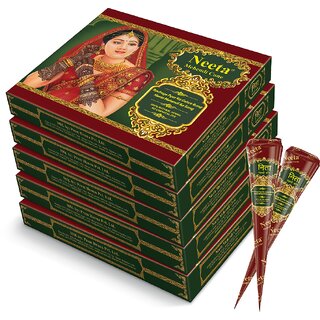 Neeta Mehendi Cone Henna Temporary Tettoo Mehendi (Pack of 60 Pcs)