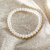 Pearl Bracelet with Natural Pearl Beads Purity and Serenity Elastic Bracelet for Men Women