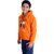 Kids' Fun Shoe Print Hooded Sweatshirt - Orange