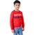 Kids' Red Crew Neck Sweatshirt - Soft  Cozy