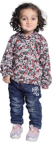 Kid Kupboard Cotton Baby Girls Sweatshirt, Multicolor, Full-Sleeves, 3-4 Years KIDS7126