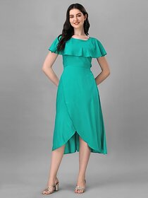 Parnavi Women A-Line Green Dress