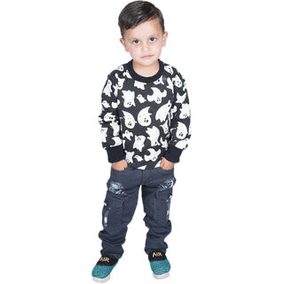                       Kid Kupboard Cotton Baby Boys Sweatshirt, Multicolor, Full-Sleeves, 3-4 Years KIDS7102                                              