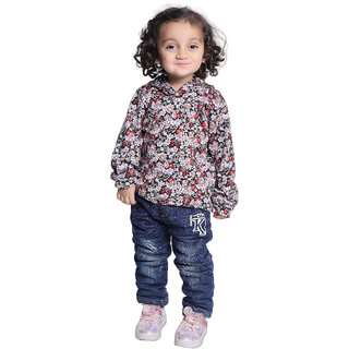 Kid Kupboard Cotton Baby Girls Sweatshirt, Multicolor, Full-Sleeves, 3-4 Years KIDS7126