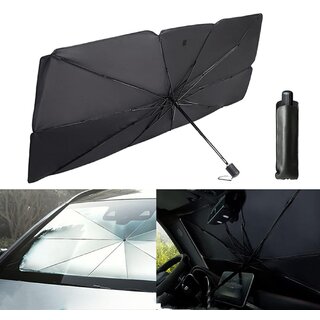 Car Windshield Sun Shade Umbrella, Foldable Car Umbrella Sunshade Cover UV Block for Car Front Windshield, Full Cover Windshield Sun Shade for Most Vehicles, SUV, Trucks