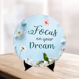 Bindian Focus On Your Dream Showpieces with Quotes For Office Table Desk Decor (SP Bindian Focus On Your Dream Showpieces with Quotes For Office Table Desk Decor (SP