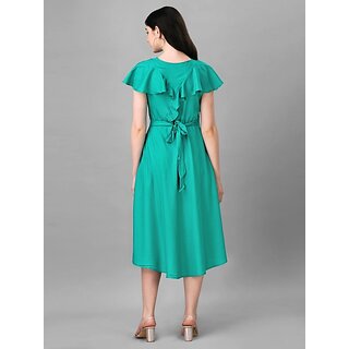 Premium Women Parnavi Women Fit And Flare Light Green Dress 2025 at ShopCircuit | ONDC