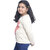 Kid Kupboard Cotton Girls Sweatshirt, White, Full-Sleeves, 7-8 Years KIDS7139