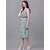 Parnavi Women A-Line Green Dress