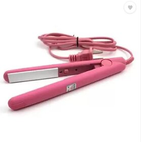 Coverbrown Mini Ceramic Electronic Hair Straightener Iron Hair Straightener (Pink)