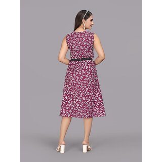 Exclusive Women Parnavi Women A-Line Purple Dress 2025 at ShopCircuit | ONDC