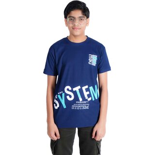                       Boys Printed Cotton Blend Regular T Shirt                                              