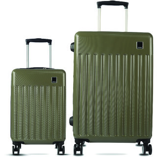                       Timus Neolite Premium Polycarbonate Luggage Set - Small  Large Combo (58cm, 78cm)(Green)                                              