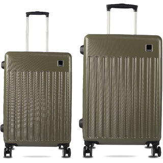                       Timus Neolite  Premium Polycarbonate Luggage Set- Medium  Large Suitcase Combo (68,78cm)(Green)                                              