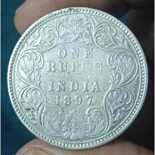                       one rupees 1897 coin                                              