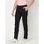 Shopic Point Men Regular Fit Black Cotton Blend Trousers