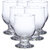 Roxx Small Clear Brandy Snifter Set of 6(240 ml) Crystal Whiskey Cognac Glass, Good for Wedding Bar Party Home Cocktail