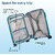 Timus Sunlite Hard Luggage 58cm 68cm Hard Luggage Trolley Bags Combo Set 2 Travel - Teal Blue