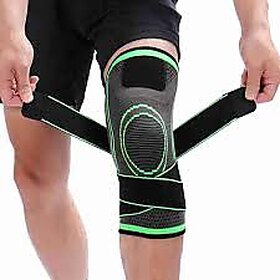 Adjustable Comfort Knee Support Cap Men Women Pain Fitness Gym(size M) Knee Support  (Green)