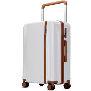                      Timus Starlite 78 cm Premium Wide Handle Polycarbonate Trolley Bag (101L) with TSA Lock-(Ivory)                                              