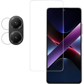                       ISAAK Tempered Glass and Camera Lens Protector compatible with Poco X7 Pro 5G (COMBO PACK)                                              