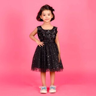                       Little Black Dress Sleeveless Frock for Girls                                              