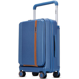 Timus Starlite 58 cm Premium Wide Handle Polycarbonate Trolley Bag (42L) with USB Port - Blue Timus Starlite 58 cm Premium Wide Handle Polycarbonate Trolley Bag (42L) with USB Port - Blue