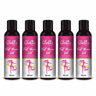                       Globus Remedies Fat Burn Oil Anticellulite Slimming Oil for Body Shaping 100ml Set of 5                                              