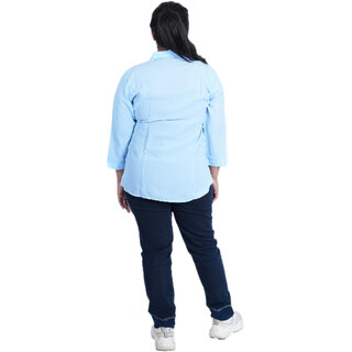 Exclusive Data - Not - Present Kid Kupboard Cotton Girls Shirt, Light Blue, Full-Sleeves, Above 